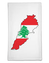 Lebanon Flag Silhouette Flour Sack Dish Towels-Flour Sack Dish Towel-TooLoud-White-Davson Sales