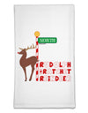 Rudolf Ratchet Reindeer Color Text Flour Sack Dish Towels-Flour Sack Dish Towel-TooLoud-White-Davson Sales