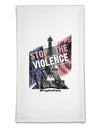 Distressed Paris Stop The Violence Flour Sack Dish Towels-Flour Sack Dish Towel-TooLoud-White-Davson Sales