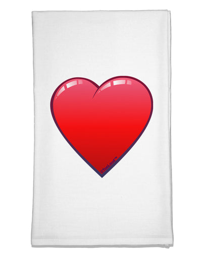 Cute Cartoon Heart Flour Sack Dish Towels by TooLoud-Flour Sack Dish Towel-TooLoud-White-Davson Sales