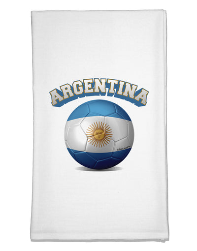 Soccer Ball Flag - Argentina Flour Sack Dish Towel-Flour Sack Dish Towel-TooLoud-White-Davson Sales