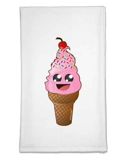 Cute Ice Cream Cone Flour Sack Dish Towels-Flour Sack Dish Towel-TooLoud-White-Davson Sales