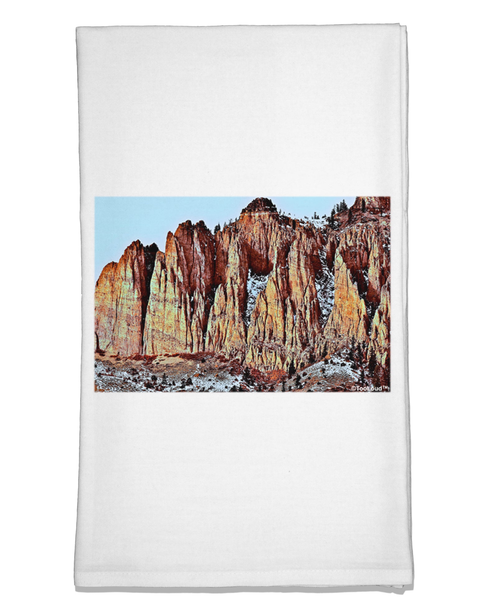 Colorado Mountain Spires Flour Sack Dish Towel by TooLoud-Flour Sack Dish Towel-TooLoud-White-Davson Sales