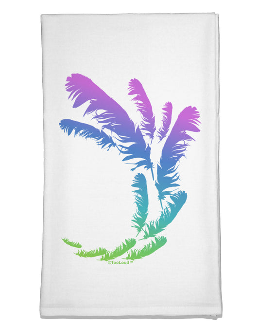 Tropical Feathers Flour Sack Dish Towel-Flour Sack Dish Towel-TooLoud-White-Davson Sales