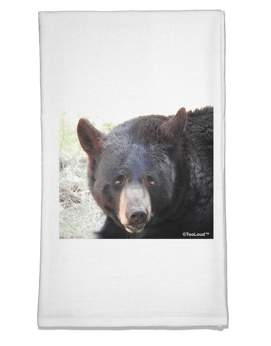 Staring Black Bear Flour Sack Dish Towel-Flour Sack Dish Towel-TooLoud-White-Davson Sales