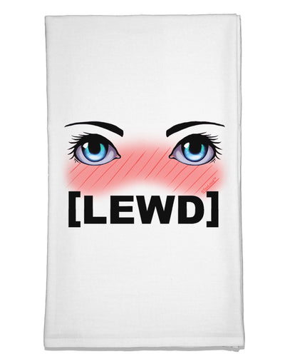 Blushing Anime Eyes Lewd Flour Sack Dish Towel by TooLoud-Flour Sack Dish Towel-TooLoud-White-Davson Sales