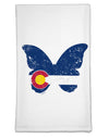 Grunge Colorado Butterfly Flag Flour Sack Dish Towel