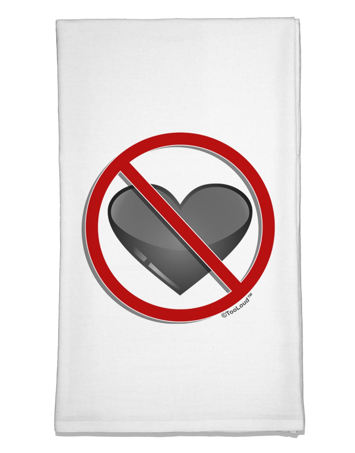 No Love Symbol Flour Sack Dish Towels-Flour Sack Dish Towel-TooLoud-White-Davson Sales
