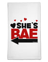 She's BAE - Left Arrow Flour Sack Dish Towels-Flour Sack Dish Towel-TooLoud-White-Davson Sales