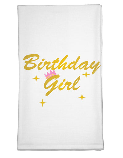 Birthday Girl Text Flour Sack Dish Towel by TooLoud-Flour Sack Dish Towel-TooLoud-White-Davson Sales