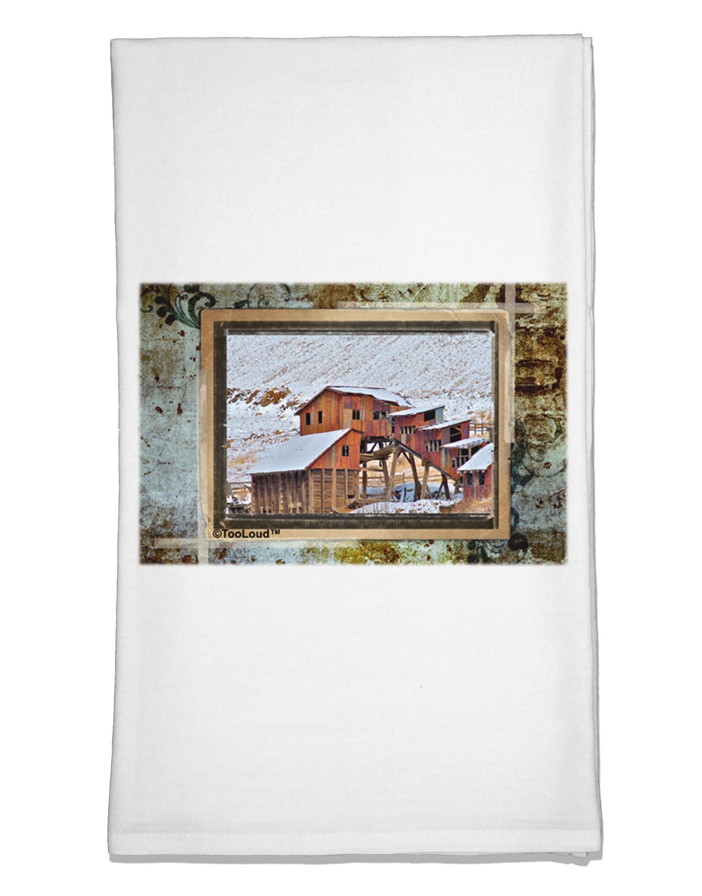 Mine Scene Colorado Flour Sack Dish Towel by TooLoud-Flour Sack Dish Towel-TooLoud-White-Davson Sales