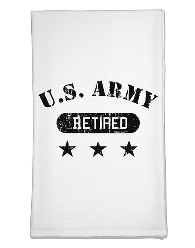 Retired Army Flour Sack Dish Towel by TooLoud-Flour Sack Dish Towel-TooLoud-White-Davson Sales