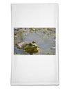 Bullfrog In Water Flour Sack Dish Towel by TooLoud-Flour Sack Dish Towel-TooLoud-White-Davson Sales