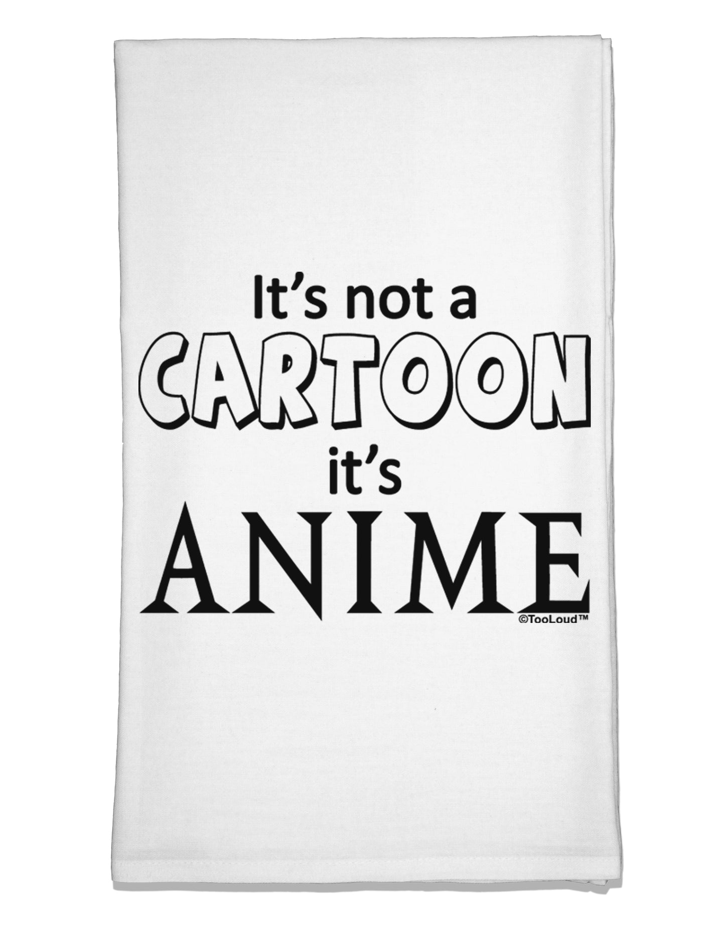 Not A Cartoon Text Flour Sack Dish Towel by TooLoud-Flour Sack Dish Towel-TooLoud-White-Davson Sales