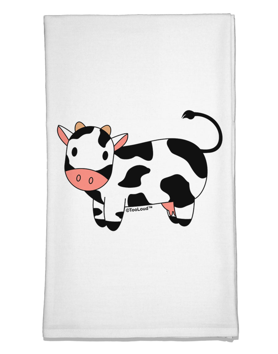 Cute Cow Flour Sack Dish Towels-Flour Sack Dish Towel-TooLoud-White-Davson Sales