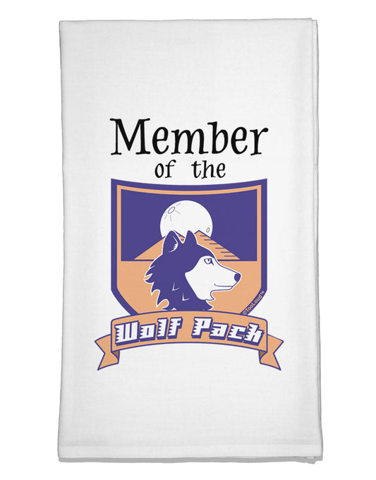 Member of the Wolf Pack Flour Sack Dish Towel by TooLoud-Flour Sack Dish Towel-TooLoud-White-Davson Sales