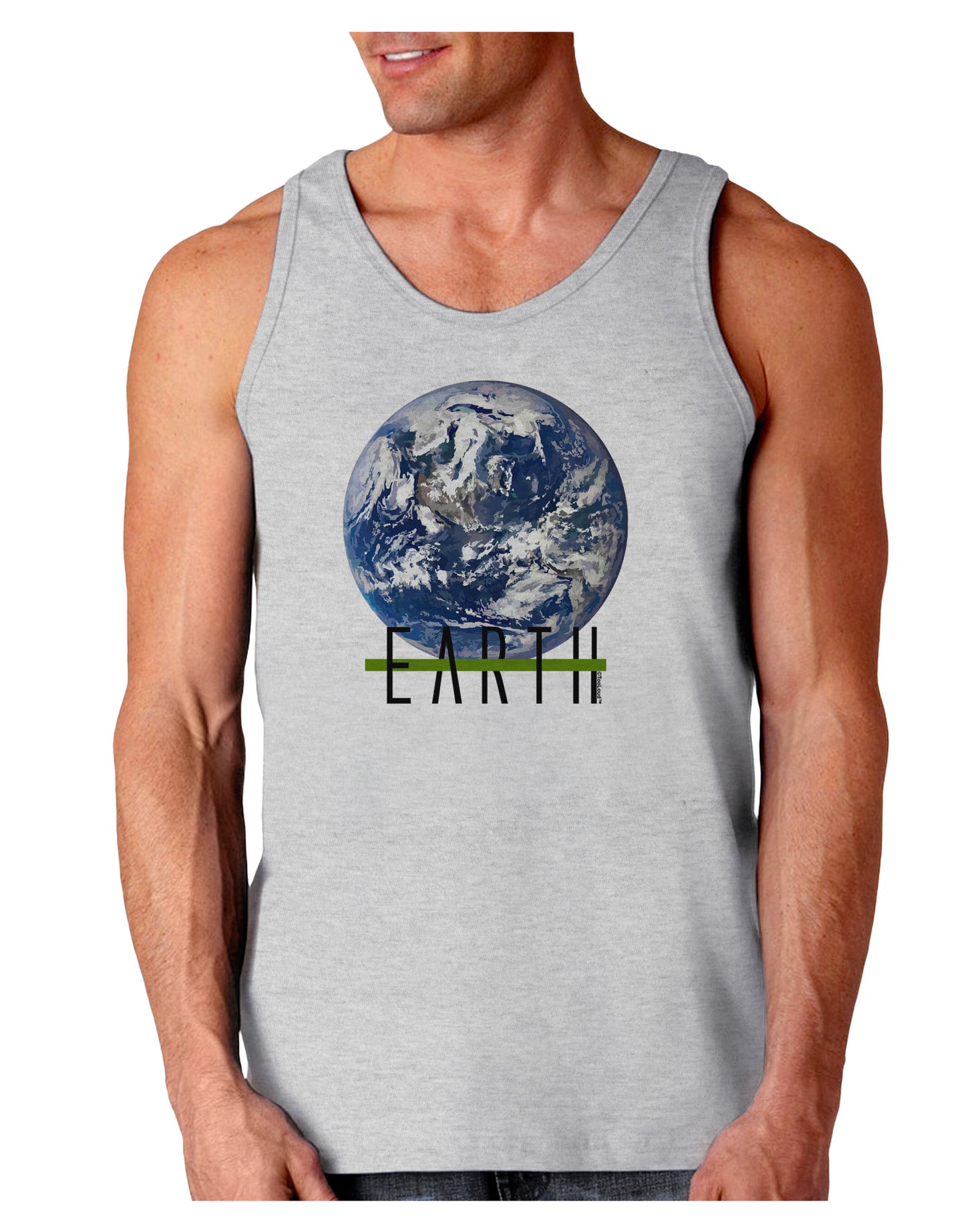 Planet Earth Text Loose Tank Top-Loose Tank Top-TooLoud-AshGray-Small-Davson Sales