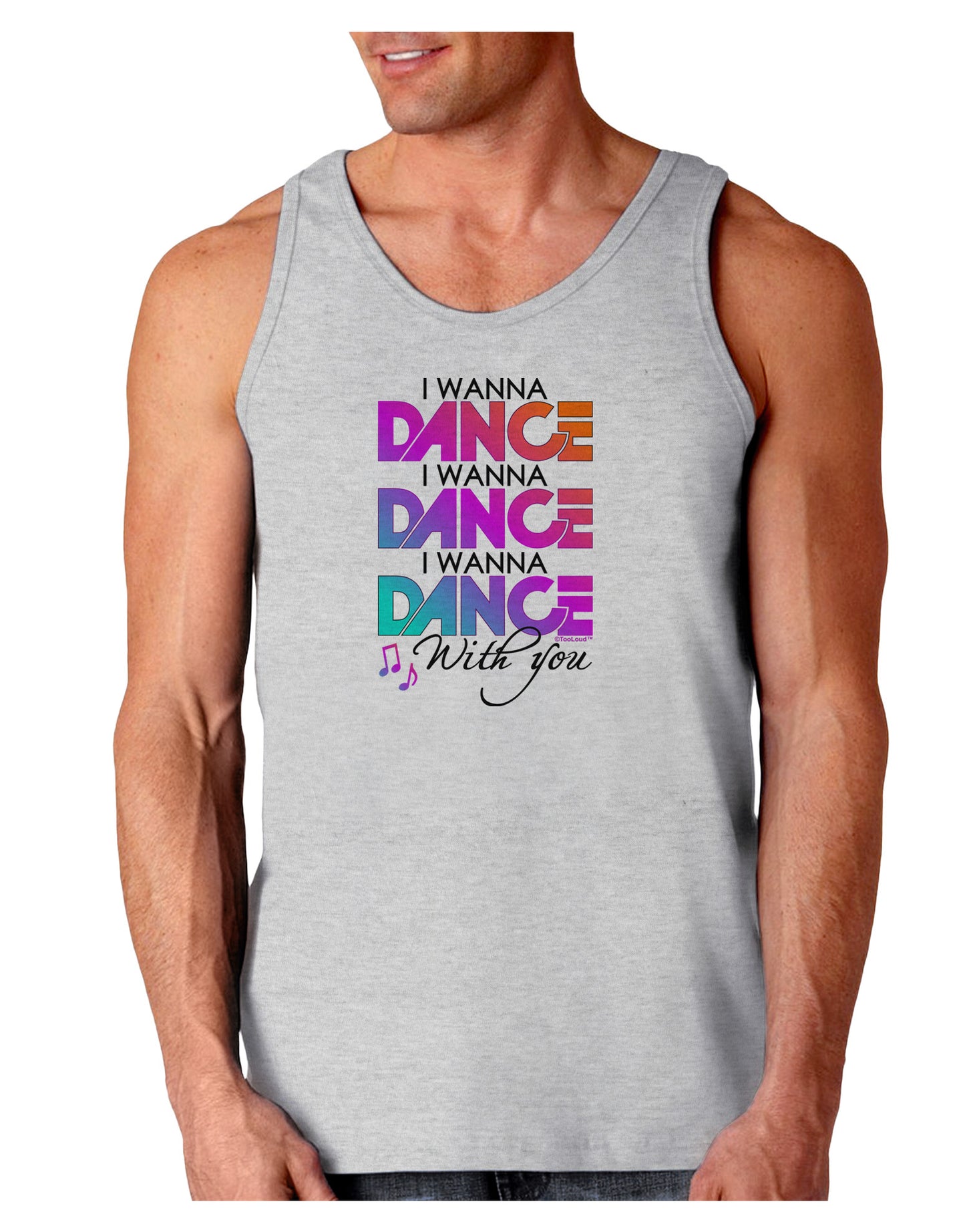 I Wanna Dance With You Loose Tank Top-Loose Tank Top-TooLoud-AshGray-Small-Davson Sales