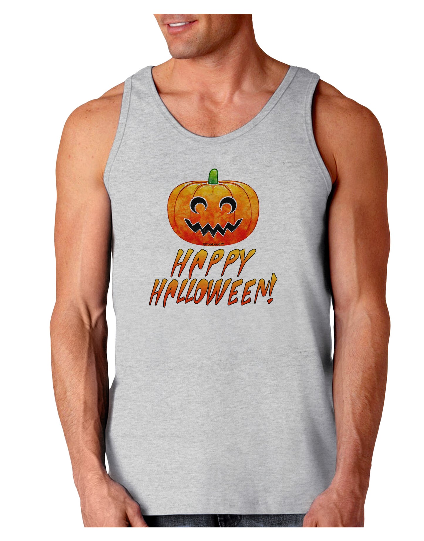 Jack-O-Lantern Watercolor Halloween Loose Tank Top-Loose Tank Top-TooLoud-AshGray-Small-Davson Sales