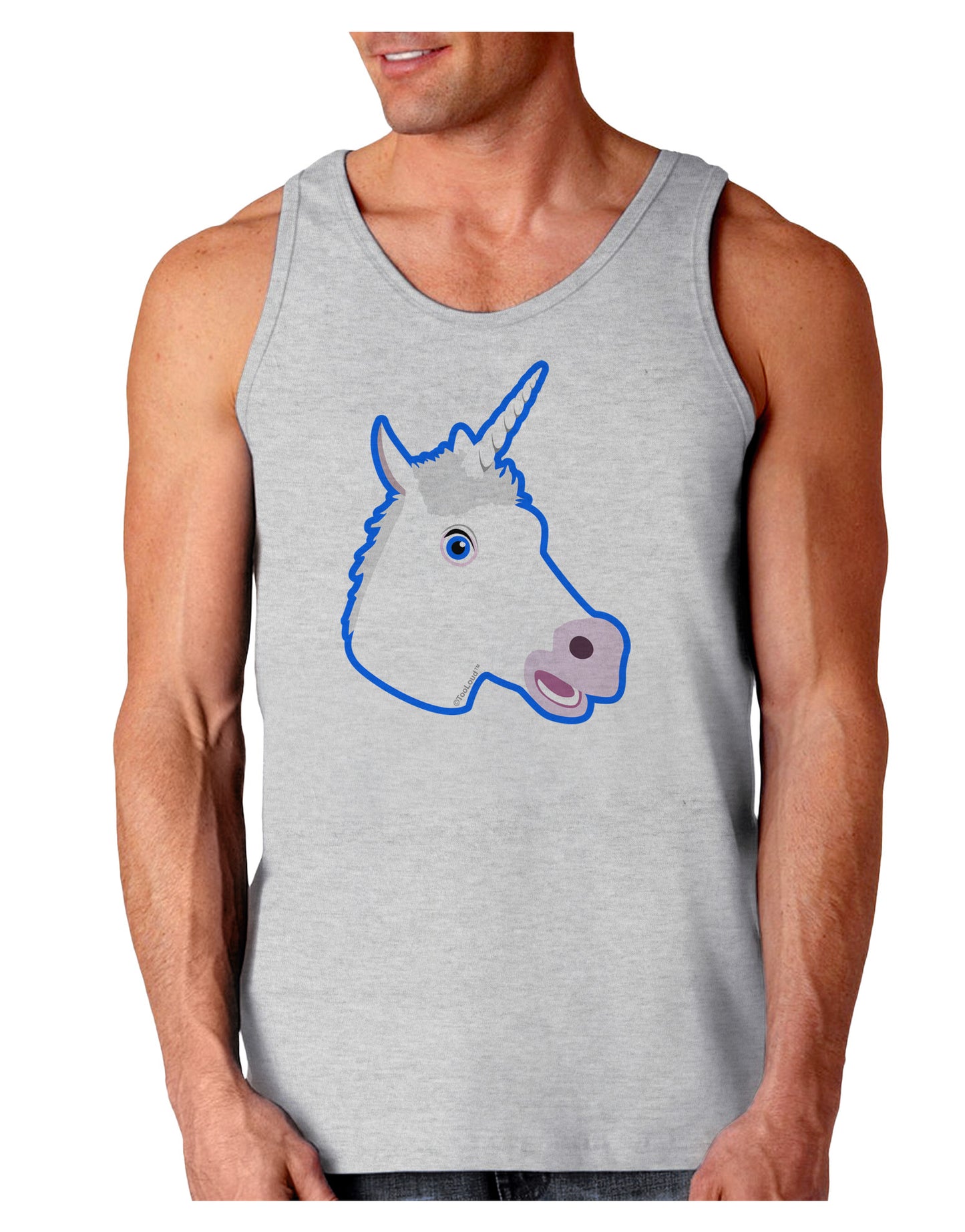 Fanciful Unicorn Loose Tank Top-Loose Tank Top-TooLoud-AshGray-Small-Davson Sales