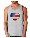 American Flag Heart Design Loose Tank Top by TooLoud-Loose Tank Top-TooLoud-AshGray-Small-Davson Sales