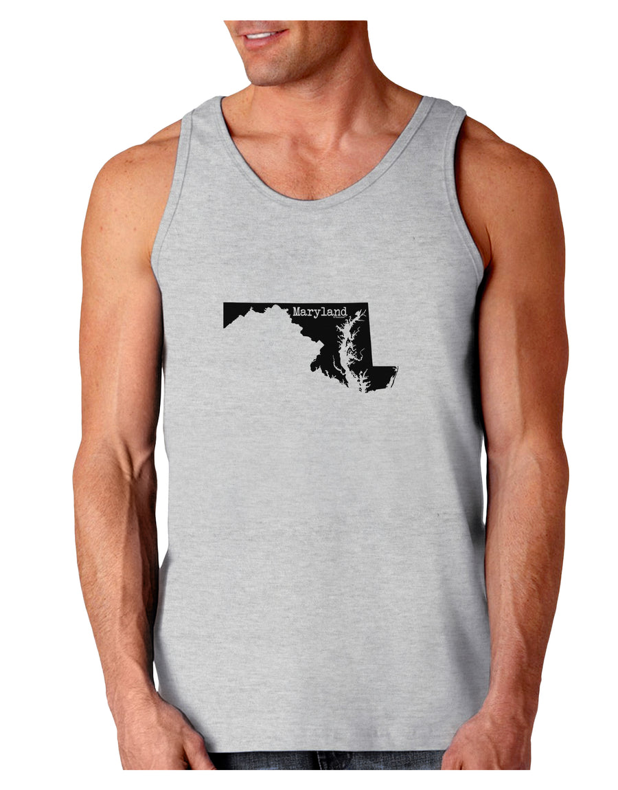 Maryland - United States Shape Loose Tank Top by TooLoud-Loose Tank Top-TooLoud-White-Small-Davson Sales