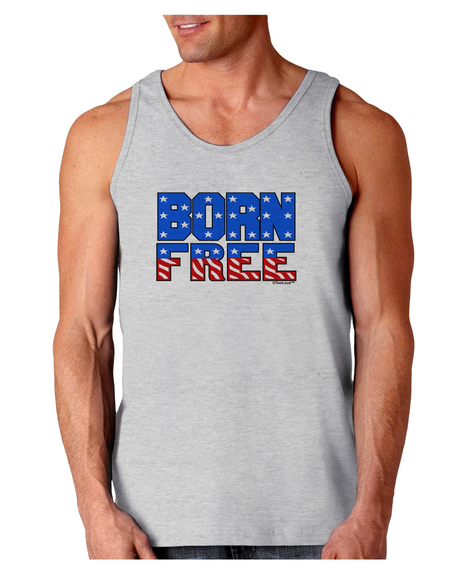 Born Free Color Loose Tank Top by TooLoud-Loose Tank Top-TooLoud-AshGray-Small-Davson Sales