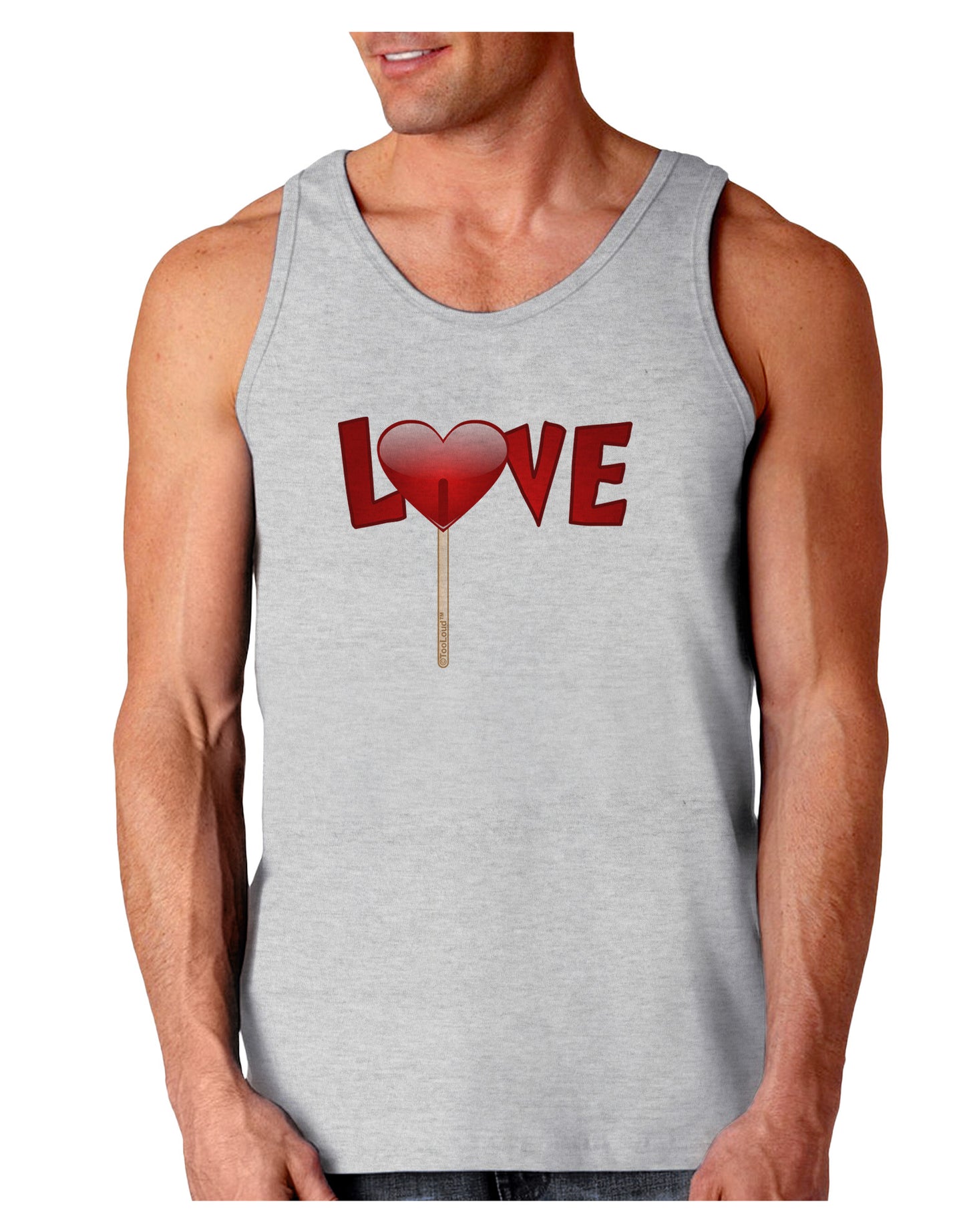 Love Lollipop Loose Tank Top-Loose Tank Top-TooLoud-AshGray-Small-Davson Sales