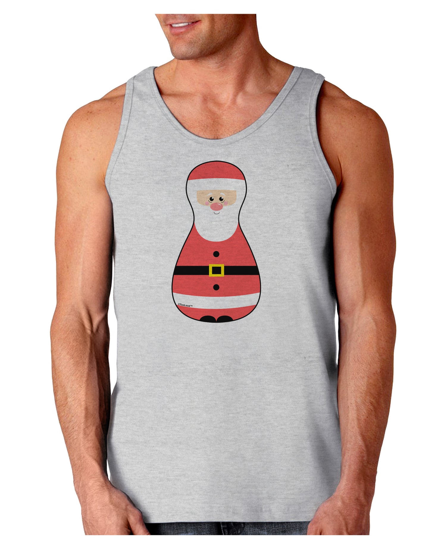 Cute Santa Matryoshka Nesting Doll - Christmas Loose Tank Top-Loose Tank Top-TooLoud-AshGray-Small-Davson Sales