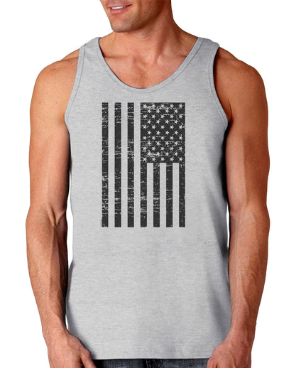 Vintage Black and White USA Flag Loose Tank Top-Loose Tank Top-TooLoud-AshGray-Small-Davson Sales