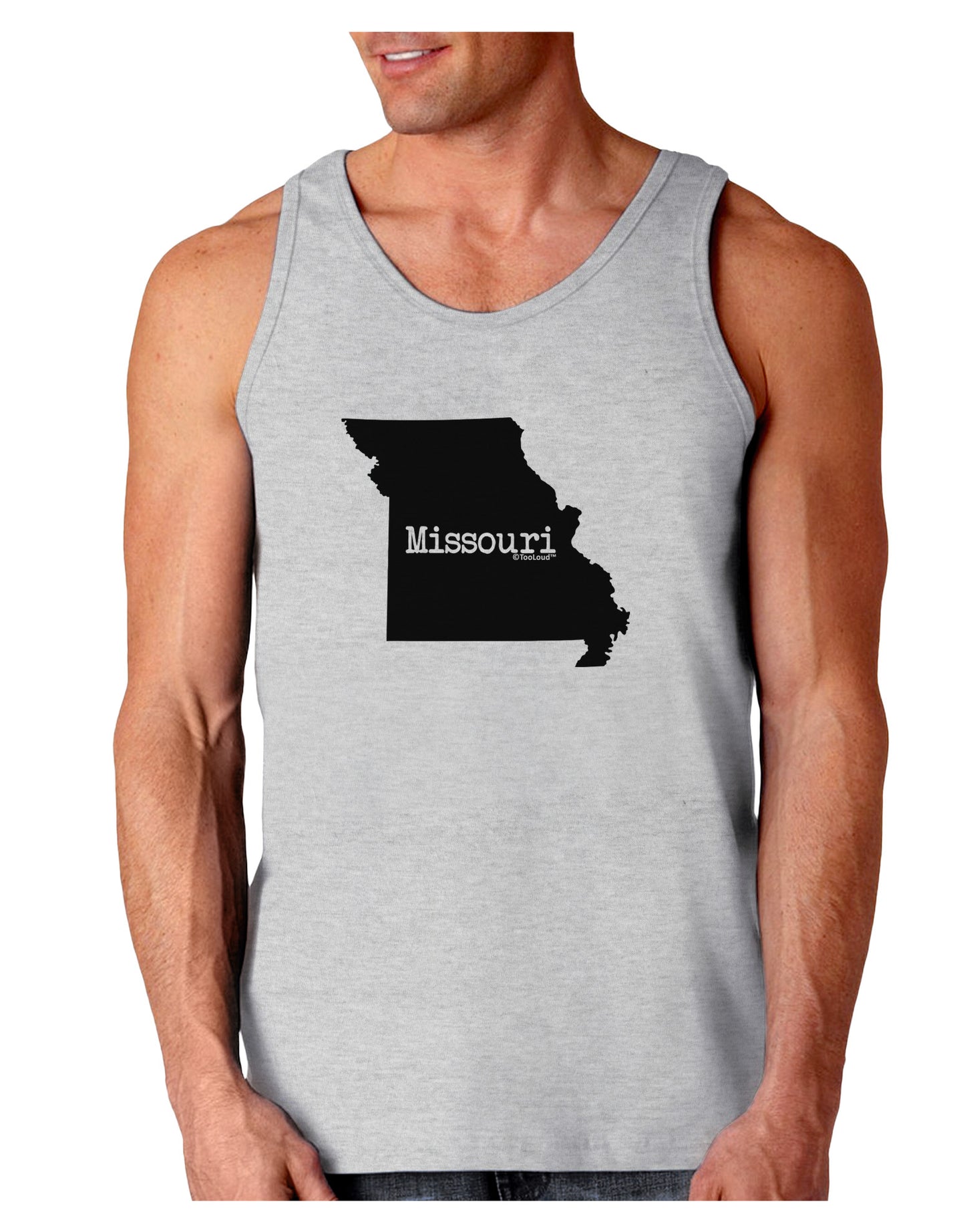 Missouri - United States Shape Loose Tank Top-Loose Tank Top-TooLoud-AshGray-Small-Davson Sales