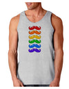 Colorful Rainbow Mustaches Loose Tank Top-Loose Tank Top-TooLoud-AshGray-Small-Davson Sales