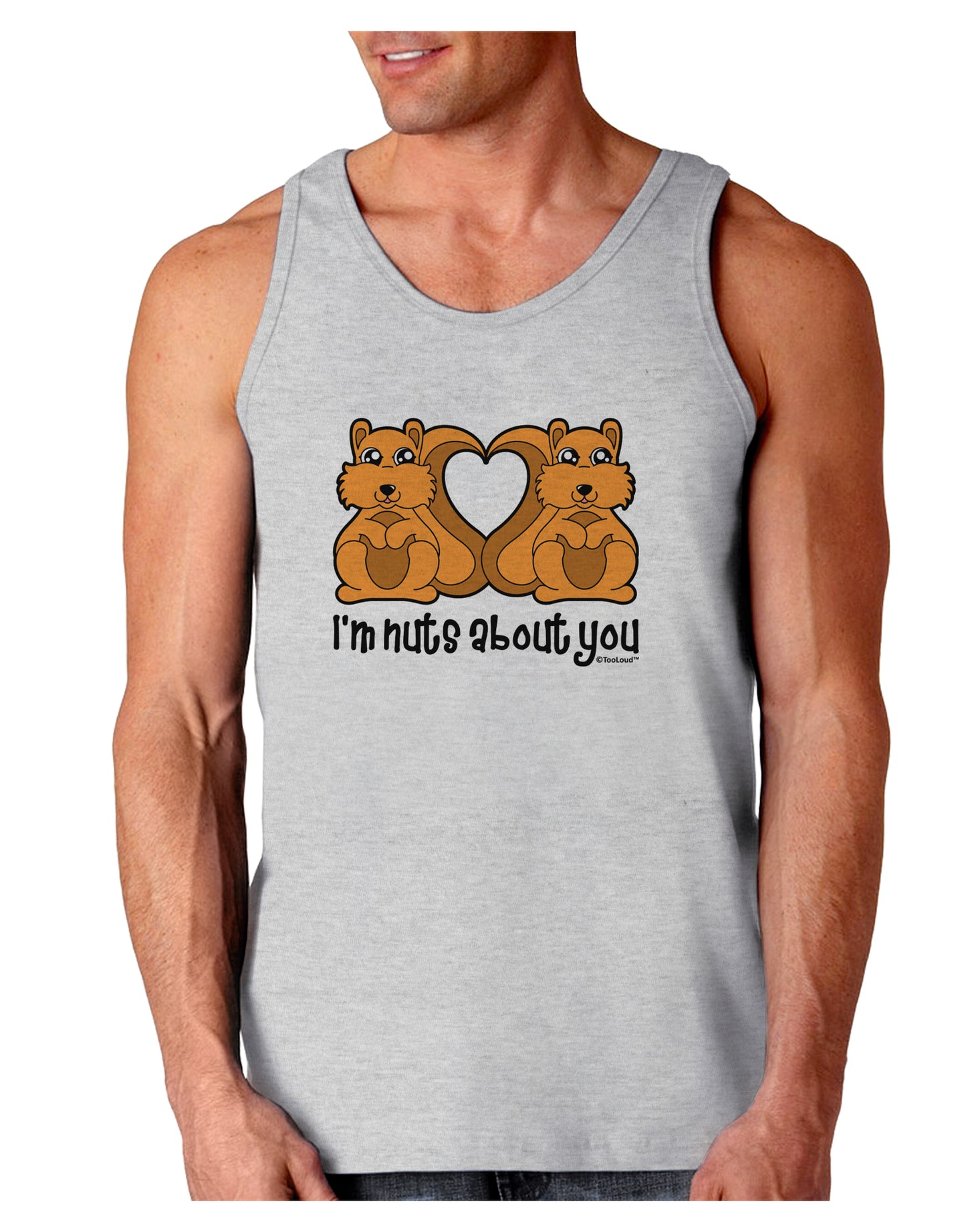 Cute Squirrels - I'm Nuts About You Loose Tank Top by TooLoud-Loose Tank Top-TooLoud-AshGray-Small-Davson Sales