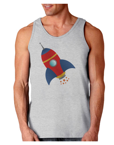 Space Rocket Ship and Stars Loose Tank Top by TooLoud-Loose Tank Top-TooLoud-AshGray-Small-Davson Sales