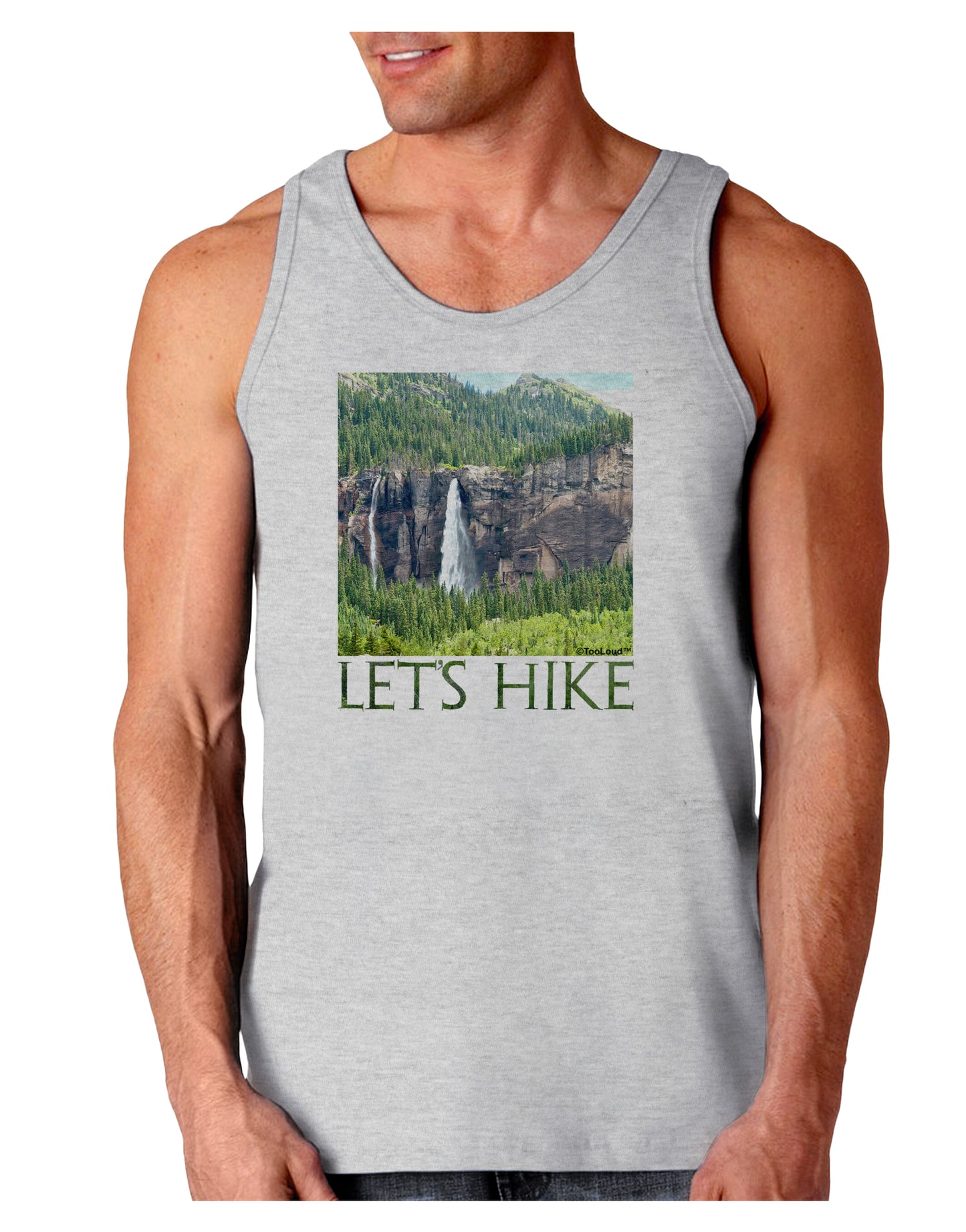 Beautiful Cliffs - Lets Hike Loose Tank Top by-Loose Tank Top-TooLoud-AshGray-Small-Davson Sales