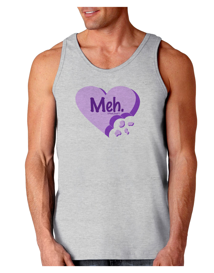 Meh Candy Heart Purple - Valentines Day Loose Tank Top by TooLoud-Loose Tank Top-TooLoud-White-Small-Davson Sales