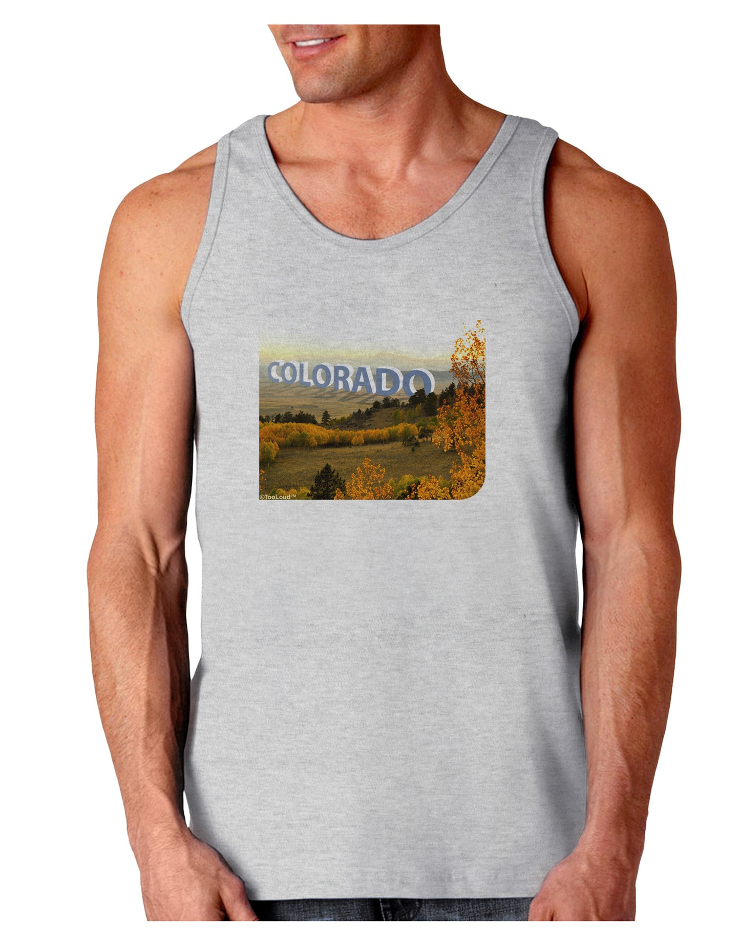 Colorado Postcard Gentle Sunrise Loose Tank Top by-Loose Tank Top-TooLoud-AshGray-Small-Davson Sales