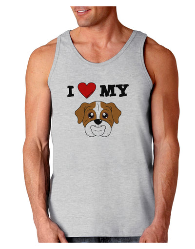 I Heart My - Cute Bulldog - Red Loose Tank Top by TooLoud-Loose Tank Top-TooLoud-AshGray-Small-Davson Sales