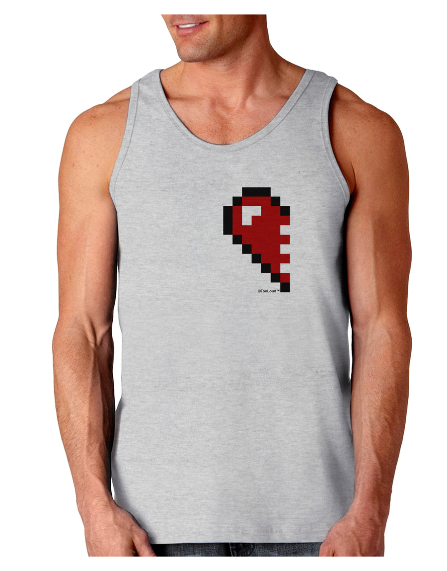 Couples Pixel Heart Design - Left Loose Tank Top by TooLoud-Loose Tank Top-TooLoud-White-Small-Davson Sales