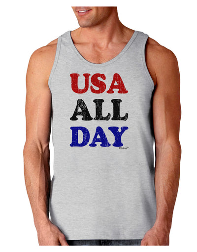 USA All Day - Distressed Patriotic Design Loose Tank Top by TooLoud-Loose Tank Top-TooLoud-AshGray-Small-Davson Sales