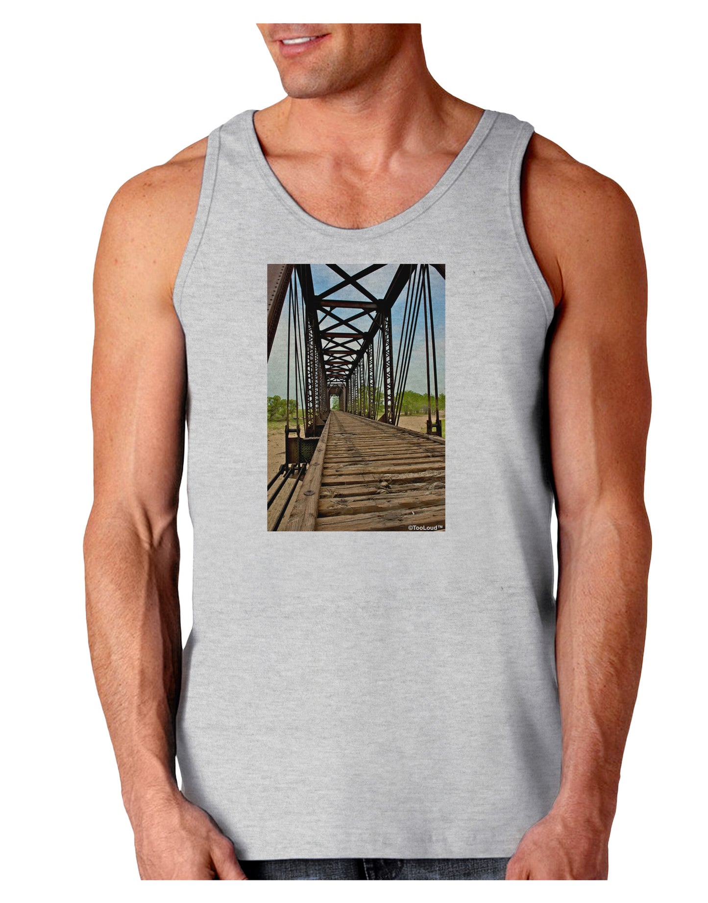 Colorado Landscape Bridge Loose Tank Top-Loose Tank Top-TooLoud-AshGray-Small-Davson Sales