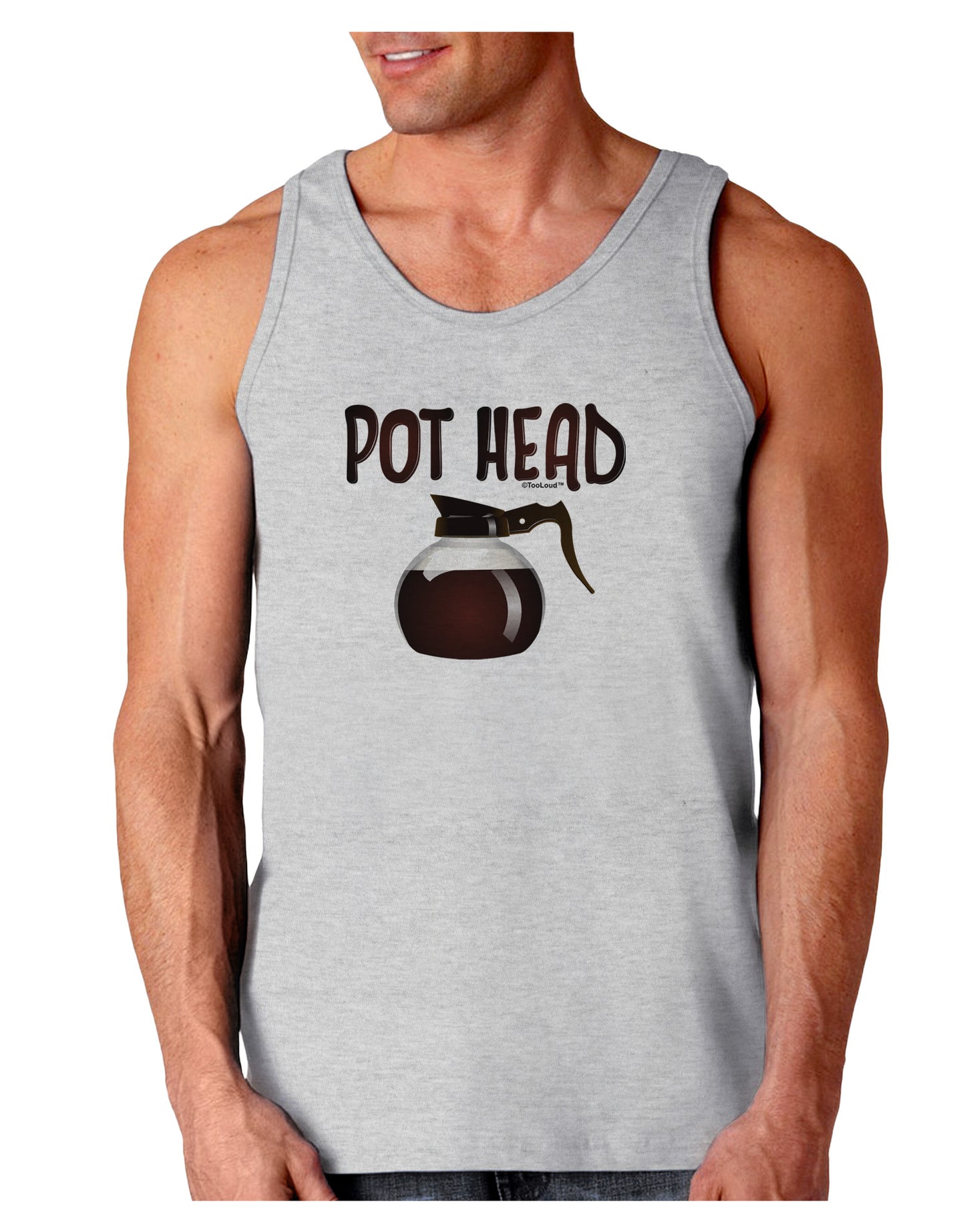 Pot Head - Coffee Loose Tank Top-Loose Tank Top-TooLoud-AshGray-Small-Davson Sales