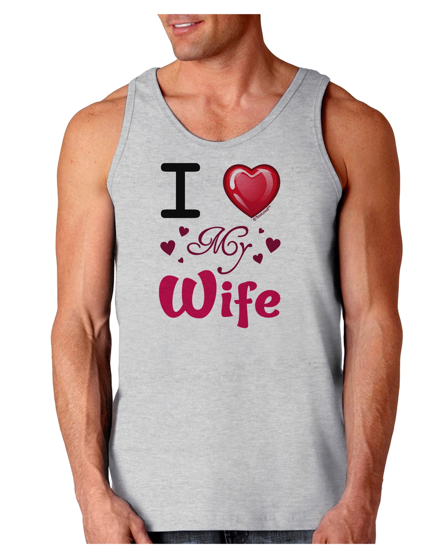 I Love Heart My Wife Loose Tank Top-Loose Tank Top-TooLoud-AshGray-Small-Davson Sales