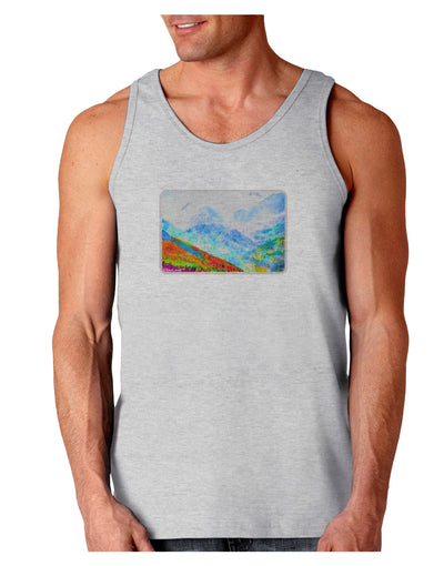 CO Fog Mountains Watercolor Loose Tank Top-Loose Tank Top-TooLoud-AshGray-Small-Davson Sales