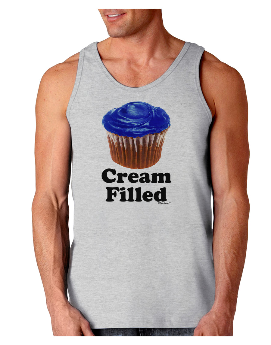 Cream Filled Blue Cupcake Design Loose Tank Top by TooLoud-Loose Tank Top-TooLoud-White-Small-Davson Sales