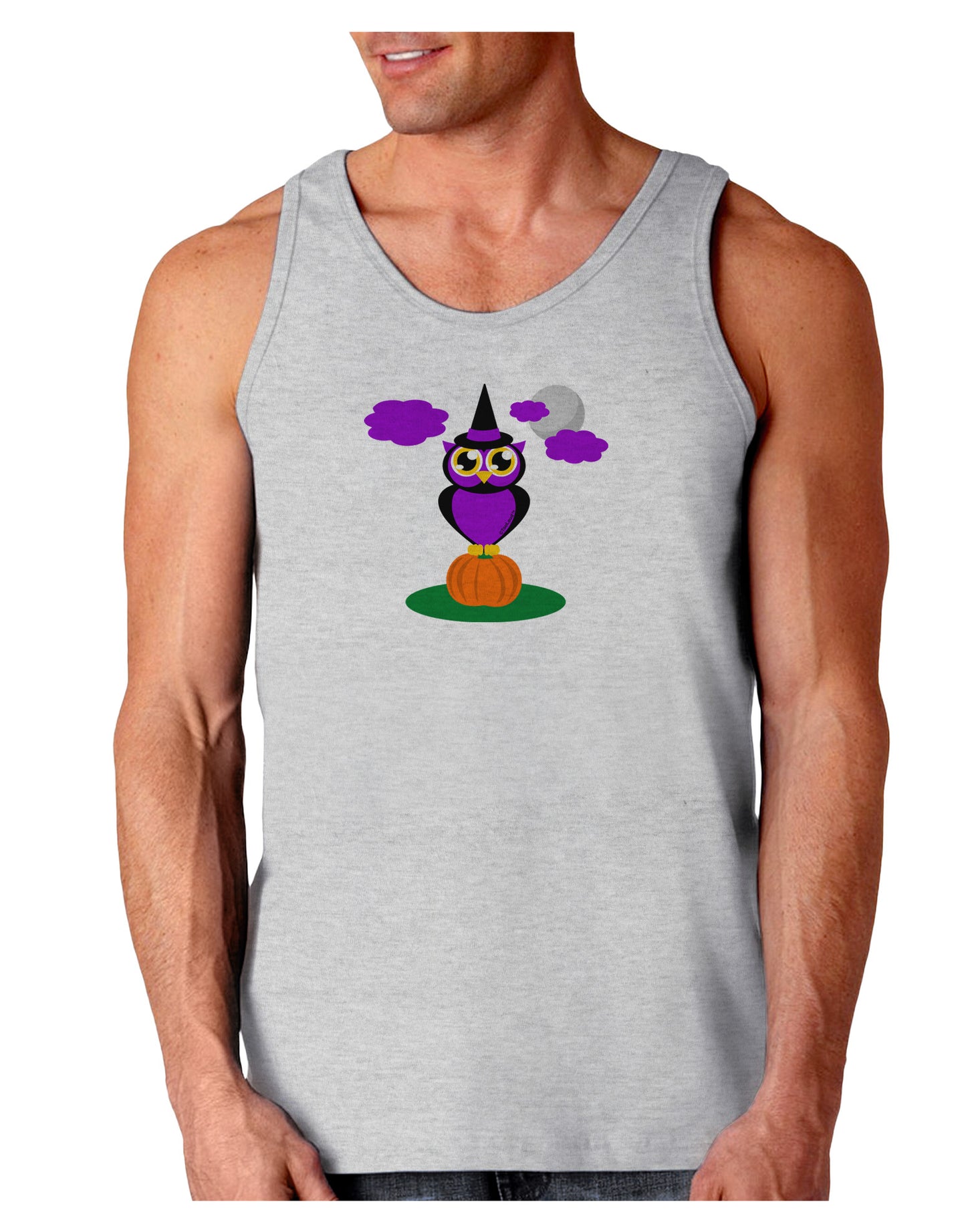 Owl Purple Loose Tank Top-Loose Tank Top-TooLoud-AshGray-Small-Davson Sales