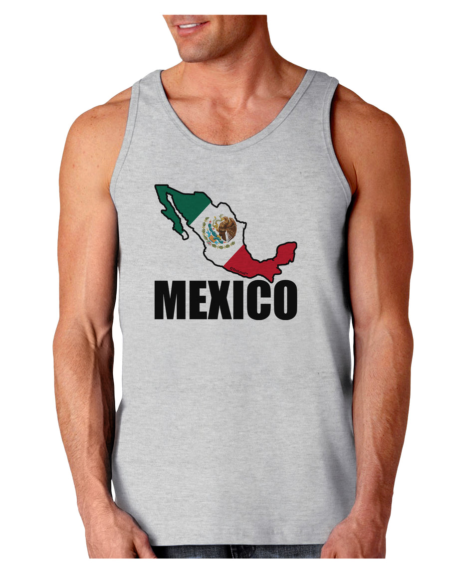 Mexico Outline - Mexican Flag - Mexico Text Loose Tank Top by TooLoud-Loose Tank Top-TooLoud-White-Small-Davson Sales