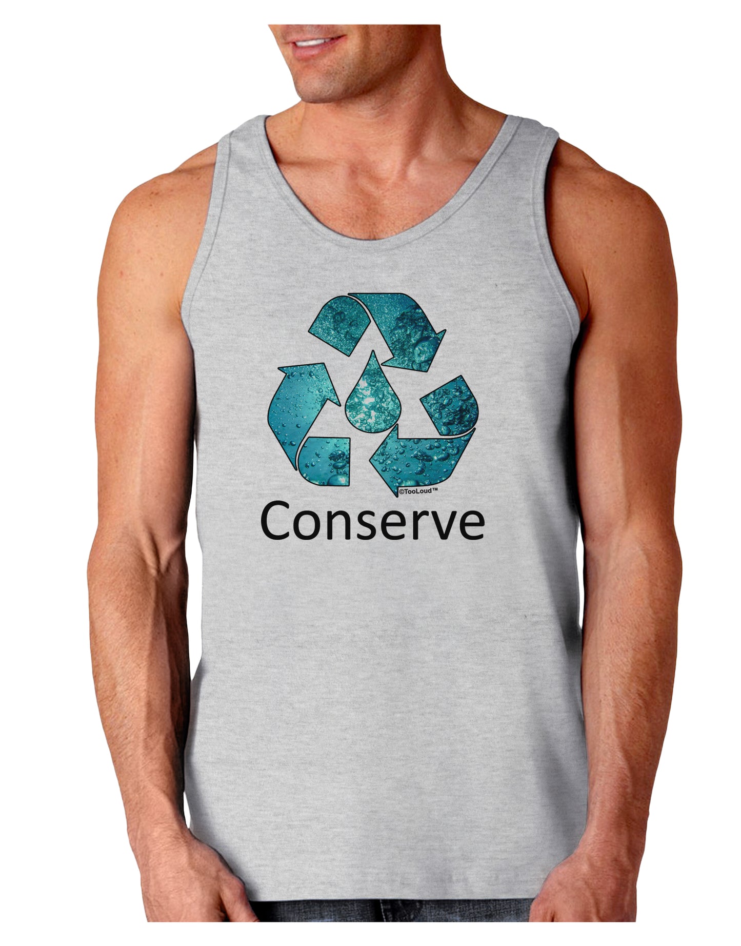 Water Conservation Text Loose Tank Top by TooLoud-Loose Tank Top-TooLoud-AshGray-Small-Davson Sales