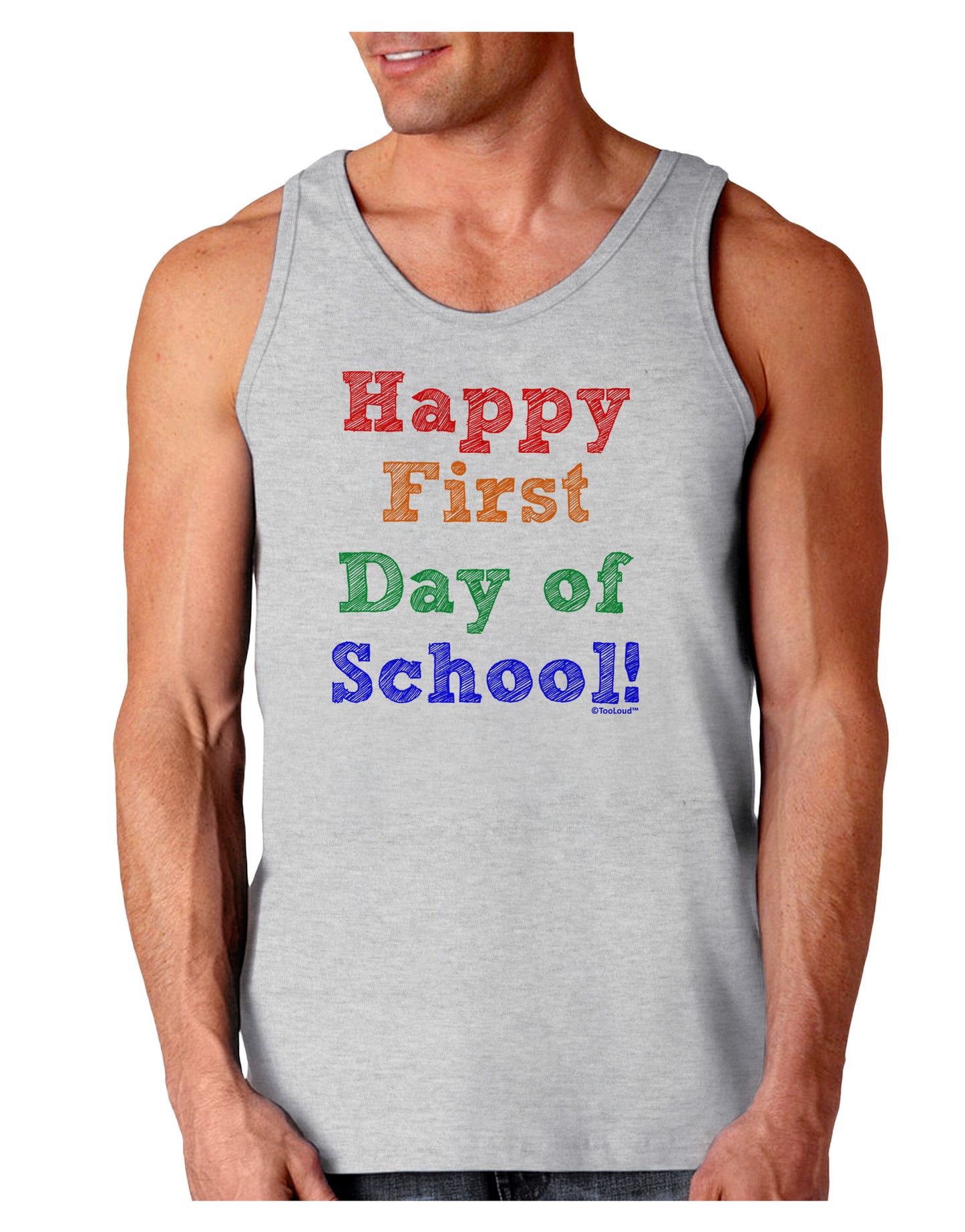 Happy First Day of School Loose Tank Top-Loose Tank Top-TooLoud-AshGray-Small-Davson Sales