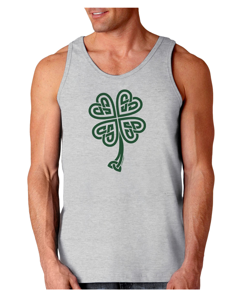 Celtic Knot 4 Leaf Clover St Patricks Loose Tank Top-Loose Tank Top-TooLoud-White-Small-Davson Sales